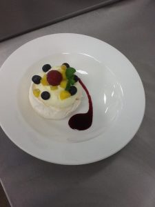 Mackays Catering - dessert with blueberries and raspberry