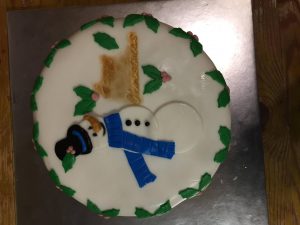 snow man cake